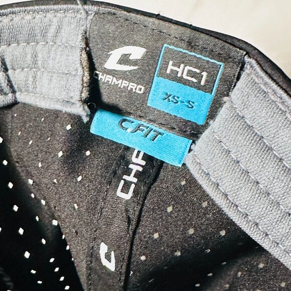 Philadelphia Phillies Black Baseball Hat Cap - Champro HC1 Flex Size XS-S - Picture 3 of 4